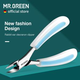 Nail Clippers MR.GREEN Toenail Clippers Rabbit Ears Professional Pedicure Tool Nail Clippers Anti-Splash Ingrown Cutters Manicure Tools Sets 230912
