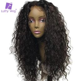 Pre Plucked Curly Lace Front Wig 13x6 Glueless Lace Front Human Hair Wigs for Women HD Transparent Lace Remy Brazilian LUFFY240j