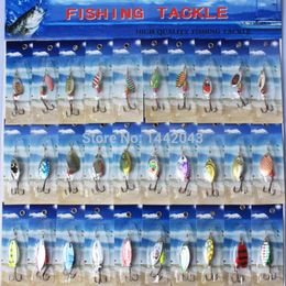 Baits Lures 30pcs multicolor fishing lure bait metal spoon spinnerbait tackle spinner artificia jig trout 230912