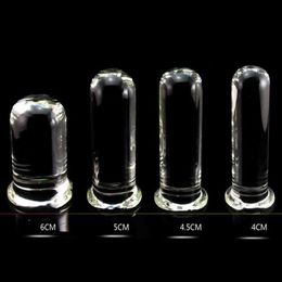 New 6 Size Glass Dildo Big Huge Glassware Penis Crystal Anal Plug Adult Sexy Toys For Women G Spot Stimulator Smooth Beautiful315j