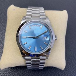 Arab Middle East Ice Blue Dial Sunday Datejust Mens Watch Men Pink Gold Watches With Diamonds Business Man Watch Lady Wristwatch 4215W