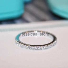 Band Rings Luxurys Desingers Ins Ring Simple Design Sense Sterling Silver Ring Ladies Classic Six-claw Diamond Rng Simple rings Birthday Gift Female Male J230912