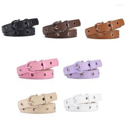 Belts Gothic PU Belt For Teens Girl Women Waistband Casual Waist Shorts Pants HXBA