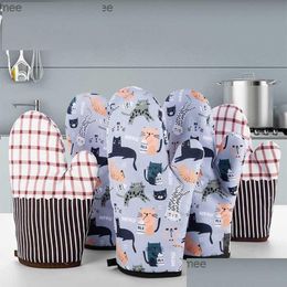 Oven Mitts Nxi Microwave Gloves Kitchen Anti Slip Insation Barbecue Baking Accessories Z230810 Drop Delivery Home Garden Dining Bar Ba Dha7D