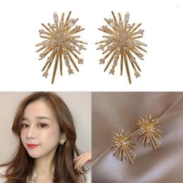 Stud Earrings Fireworks Shiny Hanging One Piece Women Statement Fashion Funny Female Earring Sparkle Crystal Star Geometry Jewellery