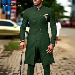 Dubai Arabic Green Slim Fit Wedding Suits For Men Groom Tuxedo Smoking Wear Casual Man Blazer Men Custom Made Man Suit1281b
