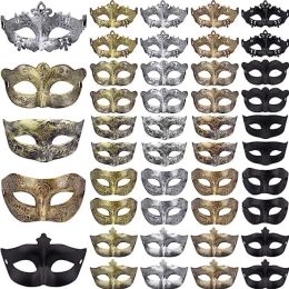 Vintage Greek Roman Masks Halloween Masquerade Carnival Antique Half Face Mask Men Women Costume Cosplay Gold Silver ZZ