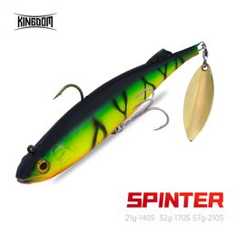 Baits Lures Kingdom Silicone Bait Soft Lure 205mm Big Artificial with Spoon on Tail Fishing 140mm 170mm Sinking Wobblers for Pike 230912