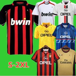 90 91 Retro SOCCER JERSEY shirts home 95 96 97 Gullit 01 02 03 Maldini Van Basten football KAKA Inzaghi 06 07 milanS 2009 PIRLO SHEVCHENKO BAGGIO MilanS