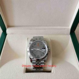 CLEAN Factory Mens Watch Better Version 41mm 126334 Wimbledon Jubilee Bands Roman Grey Dial Watches CAL 3235 Mechanical Movement A295H