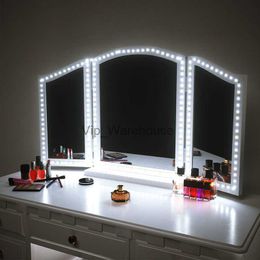 LED Strips LED Makeup Mirror Strip light 13ft 4M 240LEDs Vanity Mirror Lights LED Strip Kit Mirror For Makeup table Set with Dimmer S Shape HKD230912