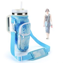 Other Drinkware Water Bottle Holder with Strap Tumbler Bag for Stanley Quencher 40oz Tumbler with Handle Thermal Bottle Cover for Travel 230911