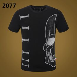 NEW STYLE Phillip Plain Men T Shirts Designer PP Skull Diamond T Shirt Short Sleeve Dollar Brown Bear Brand Tee High Quality Skulls T Shirt Tops PV2077