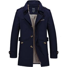 Men' Blends 2023 Spring Men Trench Fashion England Style Long Coats Mens Casual Outerwear Punk Jackets Windbreaker Korean Coat 230912