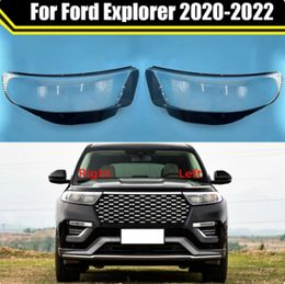 Auto Head Light Caps For Ford Explorer 2020-2022 Car Headlight Cover Transparent Lampshade Lamp Glass Lens Headlamp Shell