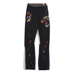 Flared Designer Galleriesy Letter Print Denim Straight Sweatpants Speckled Dept Pant Gallerie Pants 995