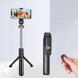 Selfie Monopods Selfie Monopods in 1 Wireless Bluetooth Selfie Stick Foldable Mini Expandable Monopod with Remote Control for iPhone Android L230912