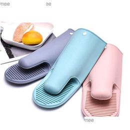 Oven Mitts Household Thick Sile Baking Gloves Microwave Insation Rodless Non Slip Kitchen Utensils Barbecue Z230810 Drop Delivery Home Dhrn7