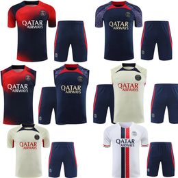 2023 2024 psgS men and kids tracksuits soccer jersey training suit tracksuits Short sleeve shorts kit 22 23 24 Paris PSGs mens Football polo shirt tracksuit sets