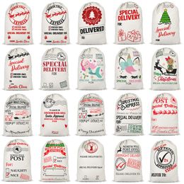 2021 Santa Sacks Claus Christmas Candy Drawstring Bags Gift Bag