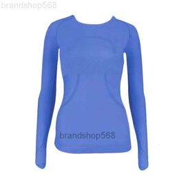 22 23 Yoga clothes Lu-068 Women T-Shirts Women's T-Shirt High-Elastic Breathable Running Top Quick Drying Seamless Short Sleeve Sport-Cycling Gym Wear g