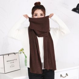 Scarf Women Men Scarfs Autumn Winter Plain Luxury Scarves Wide Pashmina Shawl Wrap Double Sided Keep Warm Cashmere Elastic 20 Colours Styles