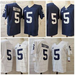 Penn State Nittany 5 Dotson Football Jersey College Lions Blue White Mens Jerseys NO NAME All Stitched