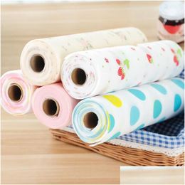 Mats Pads Kitchen Der Liners No-Adhesive Mat Lovely Dots Pattern Non-Adhesive Shelf Paper Liner Anti-Slip For Table Cloth 30X300Cm Otvda