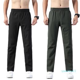 Yoga outfit Outdoor warm men cashmere Fleece casual trousers autumn and winter mountaineering wear-resistant stretch sports trouse