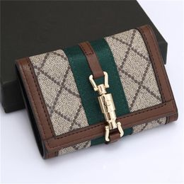 Stripe Designers Purse Luxury Mens Wallet For Women Jackie 1961 Mini Card Holder High Quality Coin Purses276p