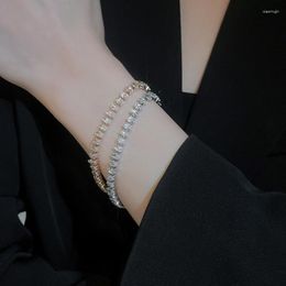 Charm Bracelets 2023 Europe America Exquisite Crystal Senior Simplicity Luxury Fresh Geometric Fashion Women's Jewellery