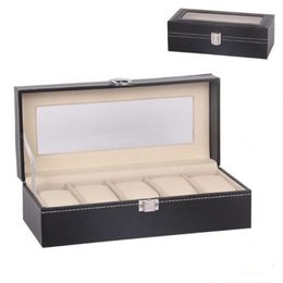 Watch Boxes Cases 3456 Grids Box PU Leather Case Holder Organiser Storage for Quartz Watches Jewellery Display Gift 230911