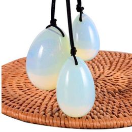 Jade Egg Set Drill Opalite Yoni Egg Mineral Quartz Stone Healing Massage Ball Kegel Exercise Pelvic Floor Muscle For Women2994