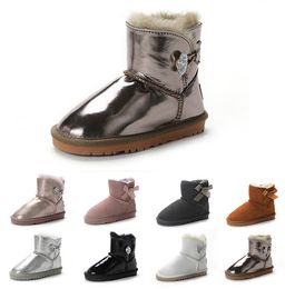 Designer Caviglia Mezza bambini Stivali Classic Ultra Mini piattaforma neve stivali per bambini Scarpe moda Sneakers Fodera in shearling Stivali in pelle di pecora per bambina Stivaletti eur 22-35