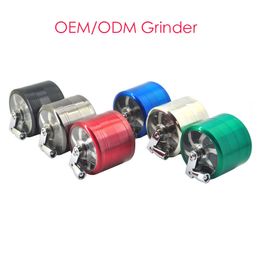 Wholesale Colorful 40MM/50MM/55MM/63MM metal grinder custom OEM ODM YOUR OWN LOGO zicn alloy cnc tobacco smoking grinders for water dab rig bong