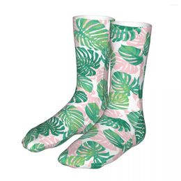 Men's Socks Men Bike Summer Tropical Palm Leaves Cotton Cartoon Woman Sock