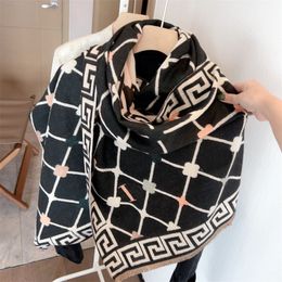 Designers Winter Scarf Pashmina Warm Scarfs For Woman Men Cashmere Wool Long Shawl Wrap 180cm Scarf