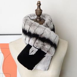 Trendy Women's Scarves Rex Soft Animal Wool C Autumn-winter Cheque Warm Double-sided Ring Scarves