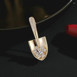 Brooches High Quality Exquisite And Personalised Small Gold Shovel Brooch For Fashion Women Jewellery LBR051
