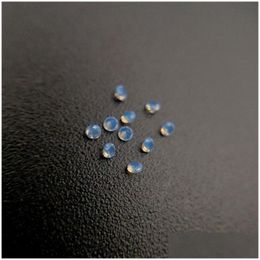 Loose Diamonds 220B Good Quality High Temperature Resistance Nano Gems Facet Round 0.8-2.2Mm Light Chalcedony Blue Synthetic Dhgarden Dhmay