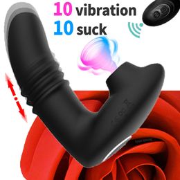 Adult Toys 2 IN 1 Vagina Sucking Vibrator Wearable Dildo Vibrators Anal 20 Speeds Clitoris Stimulator Female Sex Toy for Women Oral Suction 230911