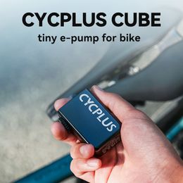 Bike Pumps CYCPLUS Cube Mini Portable Pump for Bicycle Cordless Air Inflator Presta Schrader Outdoor MTB Bike Accessories 230911