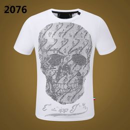 NEW STYLE Phillip Plain Men T Shirts Designer PP Skull Diamond T Shirt Short Sleeve Dollar Brown Bear Brand Tee High Quality Skulls T Shirt Tops PV2076