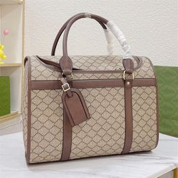 Pet Carrier Dog Bag Designer Cat Carriers Case Handbags Classic Net Travel Outdoor Web Beige Ebony Canvas Mesh Window Luxury Doubl252r