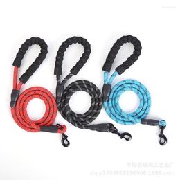 Dog Collars Pet Reflective Multi-color Round Rope Leash Pulling Belt Comfortable Puller For Large Dogs