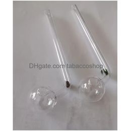 Smoking Pipes Curved Glass Oil Burner Pipe 14Cm Bong Water Blue Green Amber Colour Ncer Tobacco Drop Delivery Ot3Qy