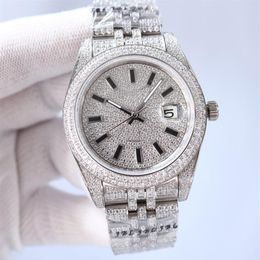 Diamond Watch Mens Designer Watches Automatic Mechanical Movement 41mm Silver Strap Stainless Steel Sapphire Waterproof Wristwatch184n