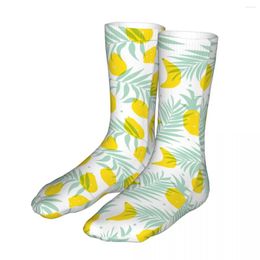 Men's Socks Male Mens Women Casual Lemon Banana Fruit Skateboard Spring Summer Autumn Winter