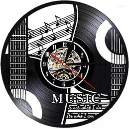 Wall Clocks Guitar Music Vintage Clock Mute Room Decoration Modern Home Decor 3d Gamer For Interior