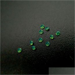 Loose Diamonds 209/1 Good Quality High Temperature Resistance Nano Gems Facet Round 0.8-2.2Mm Dark Chrysoprase Green Synthet Dhgarden Dhjop